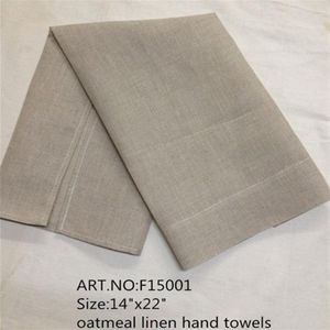 Home Textile Classical American style12PCS lot 14 x22 Seaming edges color Oatmeal Linen Hand Towel makes any guest feel 181D