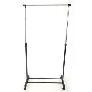 New Portable Single Adjustable Durable Home Clothes Hanger Rolling Garment Rack271Y