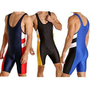 Other Sporting Goods Wrestling Singlets Suit Boxing PowerLifting Bodysuit Iron Men Gym Sport Fitness Skinsuit Sleeveless Weightlifting Wear 230720
