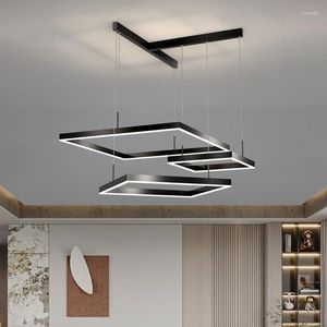 Kolye lambaları Yemek Masaları Işıklar Nordic Modern Avize Oturma Odası Yatak Odası Siyah Ev Mutfak Adası Aydınlatma Asma Lamba