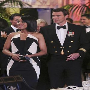 Kerry Washington Scandal Promi-Partykleider Olivia Pope Schwarz-Weiß-Abendkleider Formale Ballkleider für Frauen Roter Teppich 207q