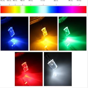 Mix Rectangule 257 2 5 7mm Snabb flash LED -diod för DIY etc185p