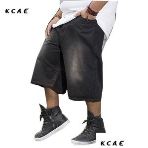 Men'S Jeans Mens Shorts Plus Size 30-46 100% Cotton Baggy Men Leisure Denim For Big And Tall Jogger 46 Drop Delivery Apparel Clothing Dh5Ne