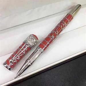 Ünlü Pen Heritage Serisi Siyah Renkli Gümüş Örümcek Sınırlı Sürüm 1906 Almanya Roller Ball Pens Men249D