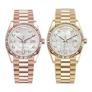 ABB_WATCHES Herrdag Datum Automatiska klockor Kalender Diamond Movement Watch Womens lyxiga armbandsur rostfritt stål Sapphire Watches Accessories Watch for Women