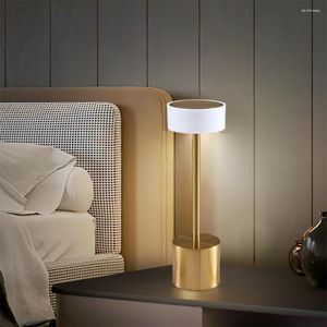 Table Lamps Rechargeable Lamp LED Cordless Desk 3 Colors Stepless Dimming Light For Bedroom/Cafe/Dining Room