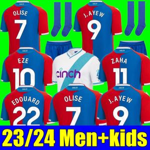 2023 2024 PALACE Piłka nożna 22 23 Guehi Olise Kouyate Crystals J.ayew Schlupp Mateta Chlupp Palace Maillots de Foot Edouard Schlupp Men Kit Kit Football koszulki