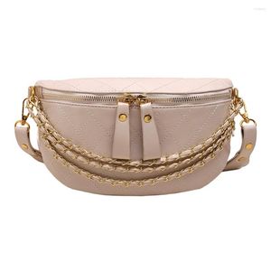 Bolsas de cintura Couro Fanny Pack PU Crossbody Sling Bag Macio Grande Capacidade Lady Street Trend Cinto Bolsa Vegana Peito Bumbum