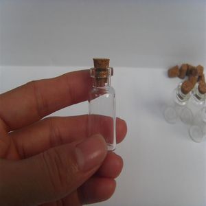 100pcs lot 16 35mm Clear Tiny small vails 3ml glass bottles with corks 7mm opening great for wishing wedding craft pieces & decor275c