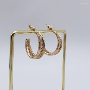 Hoop Earrings Post Stud Symmetrical Grain Earring Women Gold Plating Fashion Jewelry Accessories Party Gift 2023 Style CE102