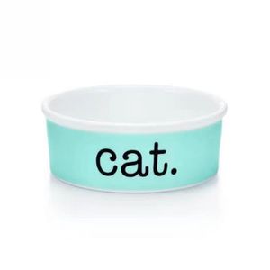 Luxury Blue Bone China Cat Bowls Designer Ceramic Pets Supplies Cat Dog Bowl CATDOGSUPER1ST290D