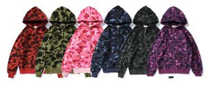 Mens sweatshirt zip up hoodies for women mens hoodie designer black jackets women sportswear sweatshirt multiple color thick zipper streetwear camouflage coats