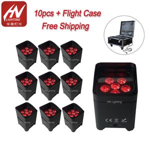 DJ uplighting S6 light 6 18W 6in1 RGABW LED UV Bateria Power Par Wireless up lights WIFI Remote para casamentos 10pcs com case222k