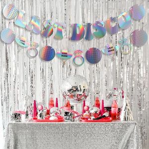 Banner Flags Silver Last Disco Banner Bachelorette Party Decorations Disco Ball Ring Cowboy for Western Cowgirl Bridal Shower Party Supplies 230720