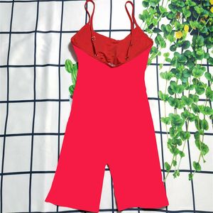 Een Stuk Badmode Jumpsuits Vrouwen Gedrukt Brief Roze Een Stuk Badpak Set Push-Up Padded Badpak Sexy265S