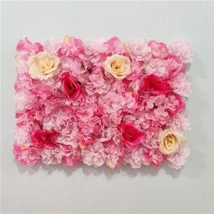 Dekorativa blommor Silk Artificial Flower Wall Panels Handmade Wedding Decor Baby Shower Birthday Party Shop Bakgrundsdekoration Anpassa