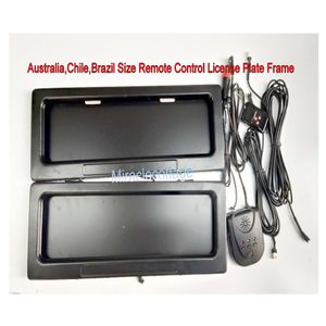 Australia Chile Brazil AU Car Size Remote Control Curtain Shutter Hide Away License Plate Frame STEALTH HIDDEN LICENSE PLATE HOLDE3116