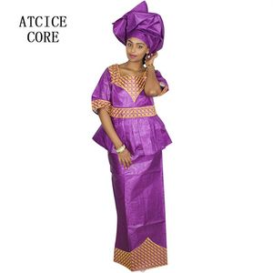Afrikanska klänningar för Woman Bazin Riche Brodery Design Long Dress DP168213F