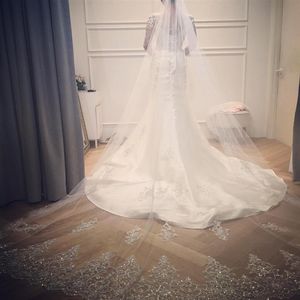 Bling Bling Crystal Bridal Veils собор с кружевными шариками.