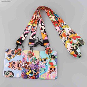 Cute Girly Cartoon Lanyards Key Chain ID Credit Card Cover Pass Mobile Phone Charm Neck Straps Crachá Holder Acessórios Gifts L230619