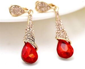 Stud Earrings For Women Trendy Year Korean Fashion Red Long Luxury Wedding