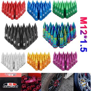 20pcs مجموعة Blox Racing JDM الألومنيوم الموافق الموافق المكسرات مع الارتفاع لعجلات الحافات M12x1 5273Q