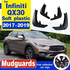 インフィニティ用の成形車の泥フラップQX30 2017 2018 2019マッドフラップスプラッシュガードマッドフラップマッドガードフェンダーカーアクセサリー265y