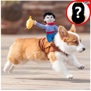 Dog Apparel Clothes Riding Equipment Dress Halloween Funny Small Medium-sized Coat Role-playing Accessory Gift Pet Supplies