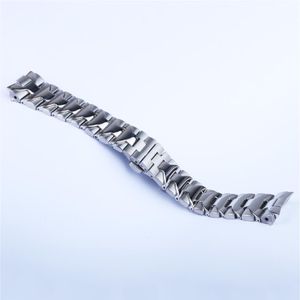 24mm Watch Band för Panerai Luminor Armband Heavy 316L rostfritt stål Watch Band Ersättningsband Silver Double Push Clasp 2541