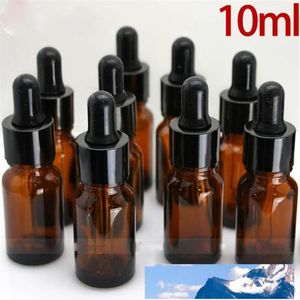 Frascos conta-gotas de vidro âmbar inteiros 10ml para ejuice de vapor com tampa conta-gotas de vidro de borracha preta 10 ml E frasco de vidro líquido 172v