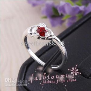 100st Sil Silver Plated Mix Style Rhinestone Crystal Rings Fit For Wedding Biryruation Graduation Party Fashion Jewelry224J