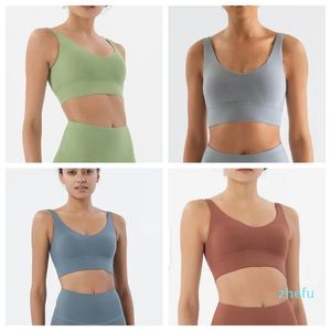 2023 New Diamond Double Face Brushed Deep V Back Sports Bra Shockproof Gathering Yoga Sports Bra Fitness Tank Top