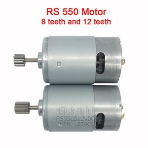 Dc motor 12v for children electric car rc car dc engine 6v baby car electric engine rs550 motor with 12 teeth and 8 teeth gear327M