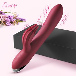 Vibratörler 10 Hızlı Gspot Vibratör Güçlü Dildo Tavşan Kadın Klitoris Stimülasyon Masajı Yetişkin Seks Oyuncak USB Şarjı 230719