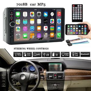 Araba Video MP5 Oyuncu 7 inç Çift 2 Din Ekran Stereo Direksiyon Simidi Kontrolü FM Radyo Otomotivo250g