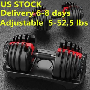 US STOCK Manubri regolabili con peso rapido 5-52 5 libbre Allenamenti fitness I manubri tonificano la tua forza e costruiscono i tuoi muscoli F3308