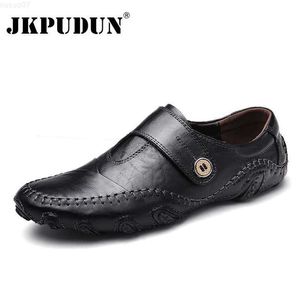 Обувь для обуви Jkpudun мягкая кожа мужчина повседневная обувь роскошная марка