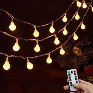 Saiten 5M LED-Lichtleiste Fernbedienung 50LEDs Innendekoration Gürtel 5V Batterie Wasserdichte Outdoor-Camping-String