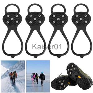 Rock Protection Unisex Men 5 Teeth Ice Gripper for Shoes Crampons Ice Gripper Spike Grips Cleats for Snow Studs Non-Slip Climbing Hiking Covers x0719