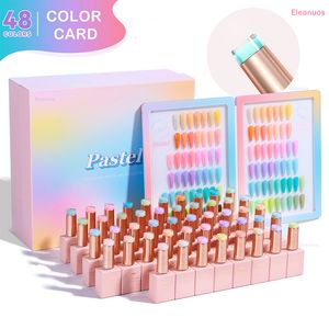 Гель гвозди Eleanos Macaron 48 Colors Plock Set Corean UV Lamp Lampal