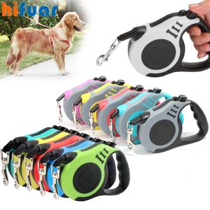 Hundhalsar Leases Dog Leash 5m Hållbar koppel Automatisk infällbar nylonkatt blyförlängning Valp som går springande roulette för hundar 230719