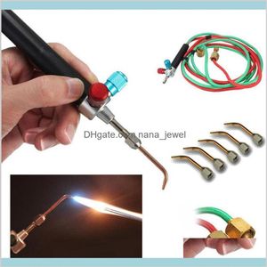 Other Equipment 5 Tips In Box Micro Mini Gas Little Torch Welding Soldering Kit Copper And Aluminum Jewelry Repair Making Tools Dr274P