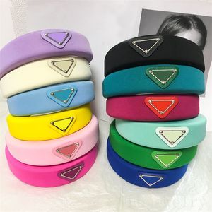 Blaues Buchstaben-Stirnband für Mädchen, dreieckige Haarbänder, lila, rot, grün, Braut-Boho-Designer-Haarschmuck, Spa-Frauen, übergroße mehrfarbige Baumwoll-Stirnbänder ZB056 F23