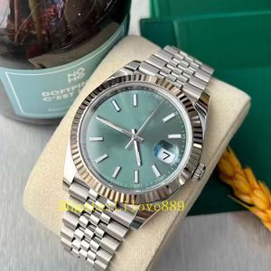 مشاهدة الرجال الفاخرة 2813 الساعات الأوتوماتيكية Datejust 41mm 126334 Oyster Steel Wimbledon Dial Bracelet Oyster