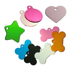 DIY Pet ID Card Metal Pets Tag Fashion Accessories Cat Dog Tags Pendant 7 Styles LL