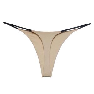 Unwe Thin Strappy Women Thongs and G Strings Plus Size Low Rise Lise Lise Tanga Cotton Bikini Underwear S-XL189F