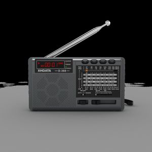 Radyo Xhdata D368 FM BT Portable AM ​​SW 12 Bantlar Stereo Alıcı Kablosuz Cep BluetoothCompatible USB TF MP3 Pansiyon 230719