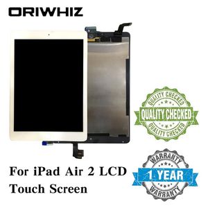 Ny ankomstmonteringsutbyte för iPad 6 Air 2 LCD -pekskärm Digitizer Glass utan HomeButton och Glue1835