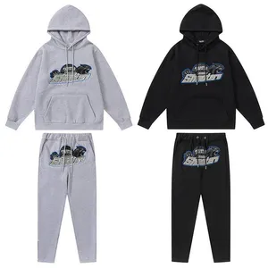 Tracksuits masculinos Trapstar Full Tracksuit Hoodie Rainbow Toalha Bordado Decodificação Sportswear Homens e Mulheres Terno Zipper Calças Tamanho S-XLSS