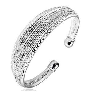 Luckyshine 6PCS Special Shine 925 Sterling Silver Open Adathable Bangles Russia Austian